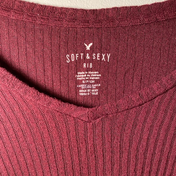 Cozy Maroon Long Sleeve Shirt - Picture 3 of 3